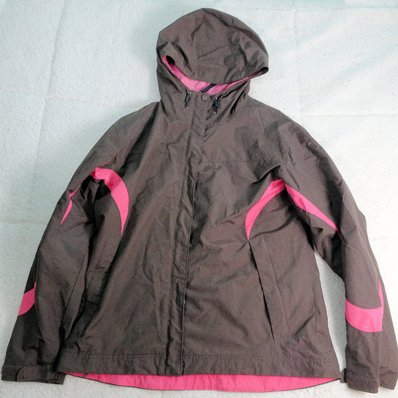 Columbia Brown/Pink Windbreaker Jacket Large - Picture 1 of 7